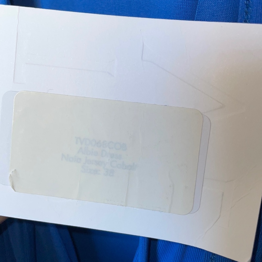 TOVE Albie Sleeveless Midi Dress size 38/ US 6 NWT Blue Jersey Stretch - Picture 8 of 9